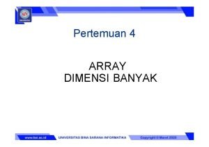 Deklarasi array 3 dimensi