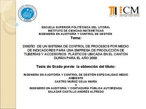ESCUELA SUPERIOR POLITCNICA DEL LITORAL INSTITUTO DE CIENCIAS
