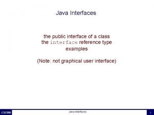 Interface in java