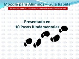 Moodle para Alumnos Gua Rpida Requisitos Navegacin en