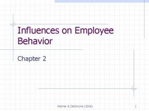 Internal factors that influence employee behavior