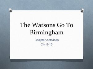 Ultra glide the watsons go to birmingham