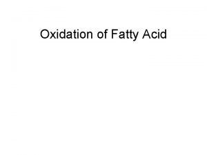 Beta oxidation of myristic acid
