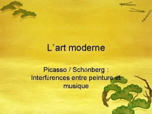 Lart moderne Picasso Schnberg Interfrences entre peinture et