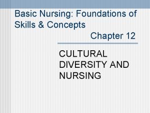 Basic Nursing Foundations of Skills Concepts Chapter 12