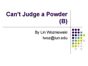 Cant Judge a Powder B By Lin Wozniewski