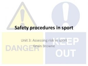 Emergency procedures in sport