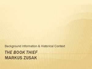 The book thief historical context