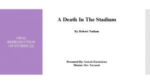 A death in the stadium summary