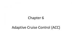 Adaptive cruise control diagram