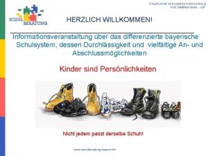 STAATLICHE SCHULBERATUNGSSTELLE FR OBERBAYERN OST HERZLICH WILLKOMMEN Informationsveranstaltung