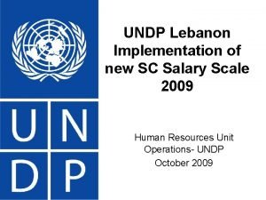 Salary scale undp