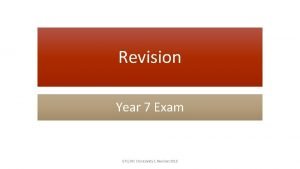 Revision Year 7 Exam GTCJHC Christianity 1 Revision