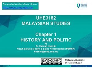 Malaysian studies chapter 1