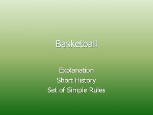 Simple rules of basketball