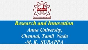 Research and Innovation Anna University Chennai Tamil Nadu