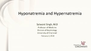 Hypernatremia symptoms