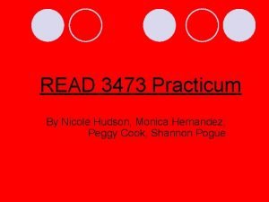 READ 3473 Practicum By Nicole Hudson Monica Hernandez