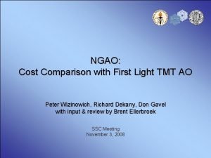 NGAO Cost Comparison with First Light TMT AO