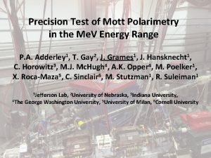 Mott polarimeter