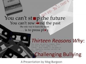 13 reasons why bullying