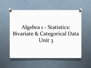 Bivariate categorical data