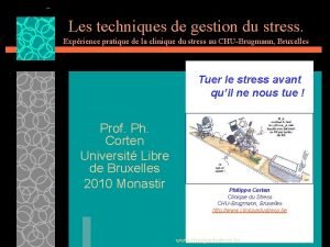 Les techniques de gestion du stress Exprience pratique