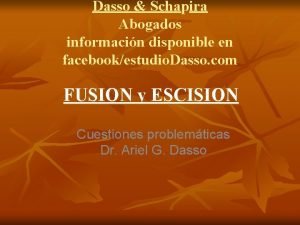 Dasso Schapira Abogados informacin disponible en facebookestudio Dasso
