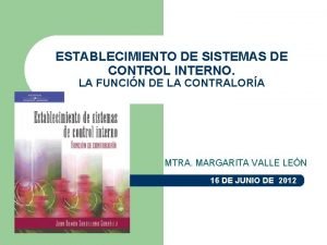 Objetivos de control interno