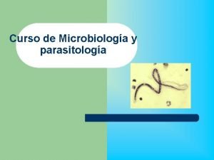 Curso de Microbiologa y parasitologa Conceptos generales de