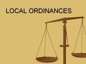 Local ordinance