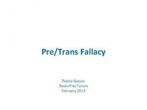 Pre-trans fallacy