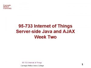 95 733 Internet of Things Serverside Java and