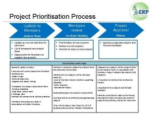 Project prioritisation process