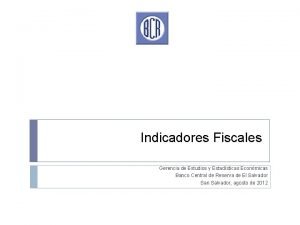 Indicadores fiscales