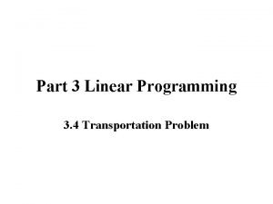 Loop in transportation problem