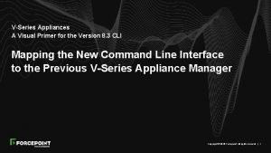VSeries Appliances A Visual Primer for the Version