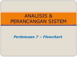 Flowchart analisis