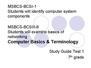 Components of computer network