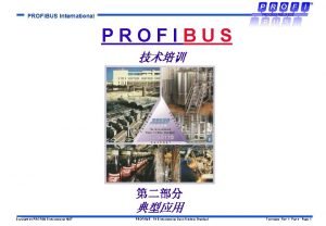 PROFIBUS International PROFIBUS Copyright by PROFIBUS International 1997