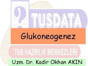 Glukoneogenez Uzm Dr Kadir Okhan AKIN GLUKONEOGENEZ Beyin