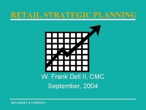 RETAIL STRATEGIC PLANNING W Frank Dell II CMC