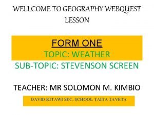 Geography form one topic 2