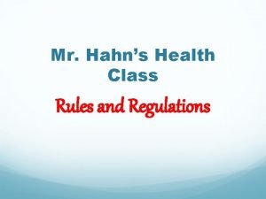 Health class rules