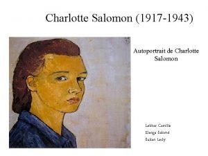 Autoportrait charlotte salomon