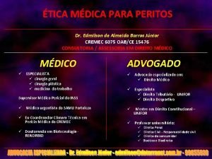 TICA MDICA PARA PERITOS Dr Edmilson de Almeida