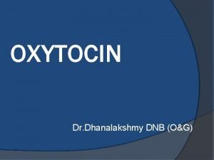 Oxytocin calculation