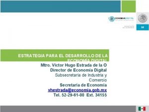 ESTRATEGIA PARA EL DESARROLLO DE LA ECONOMA DIGITAL