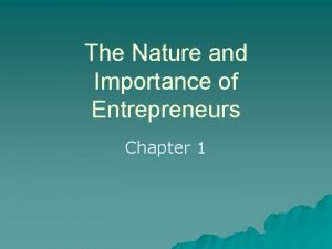 Entrepreneur chapter 1