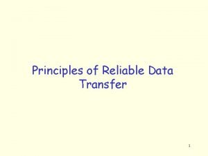 Reliable data transfer